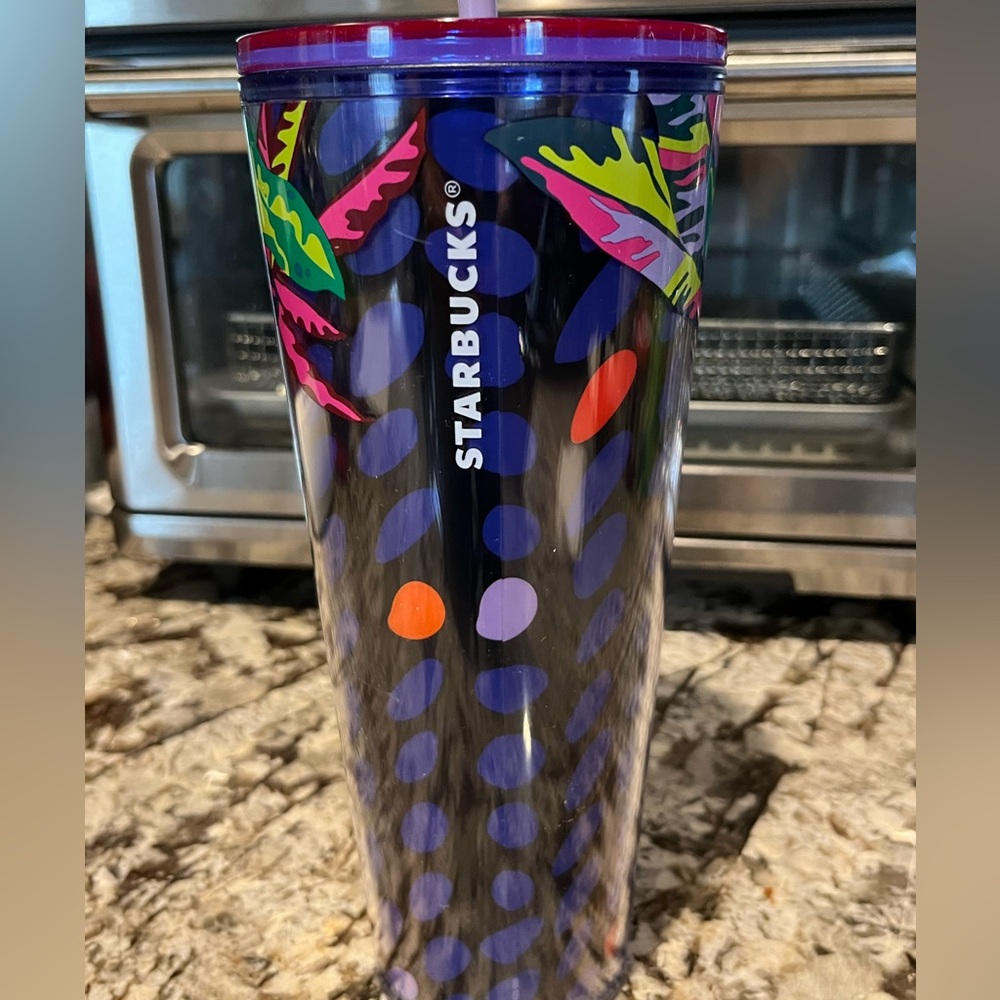Starbucks Floral and Leaves Cold Cup 24 oz